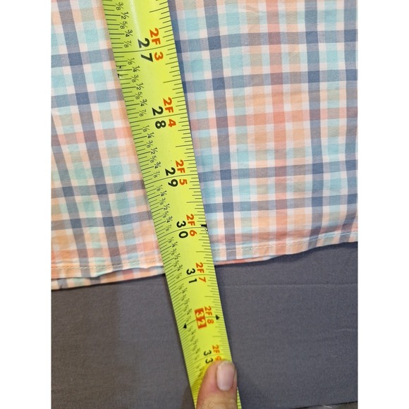 Southern Marsh Mens XL Pastel Plaid Cotton Long Sleeve Button Down Easter Preppy - Picture 7 of 10